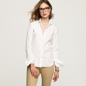 New J Crew X Thomas Mason Women's Button Down Boy Shirt Top White Size 00 NWOT